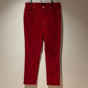 Talbots Bold Red Corduroy Pants